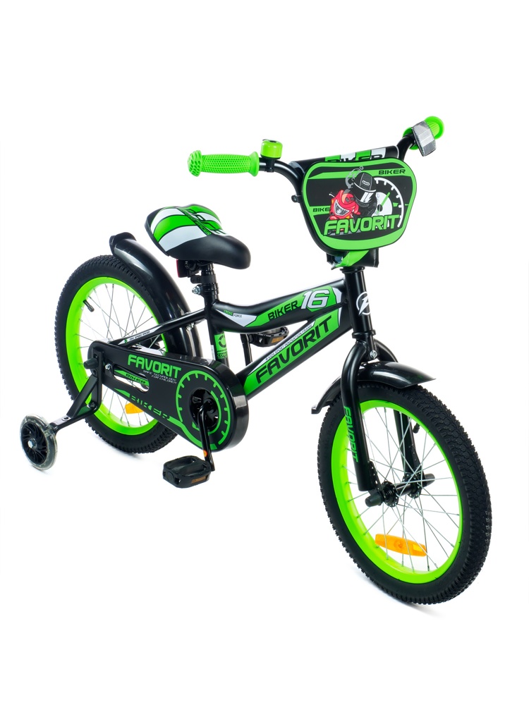 Детский велосипед Favorit Biker 16 BIK-16GN зеленый - фото2