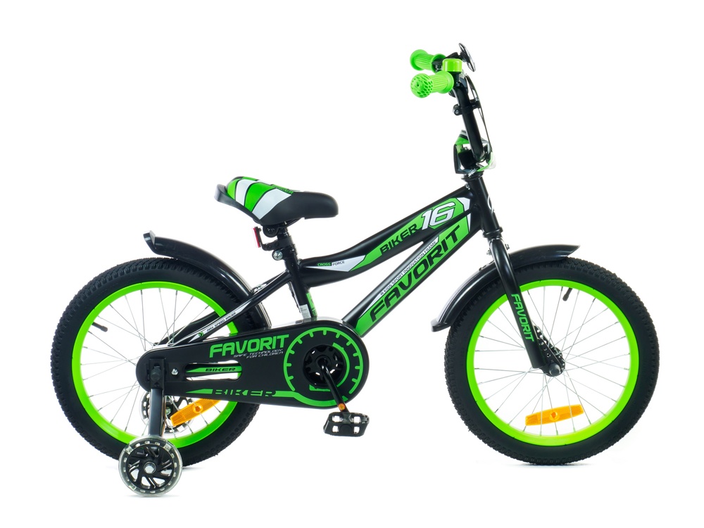 Детский велосипед Favorit Biker 16 BIK-16GN зеленый