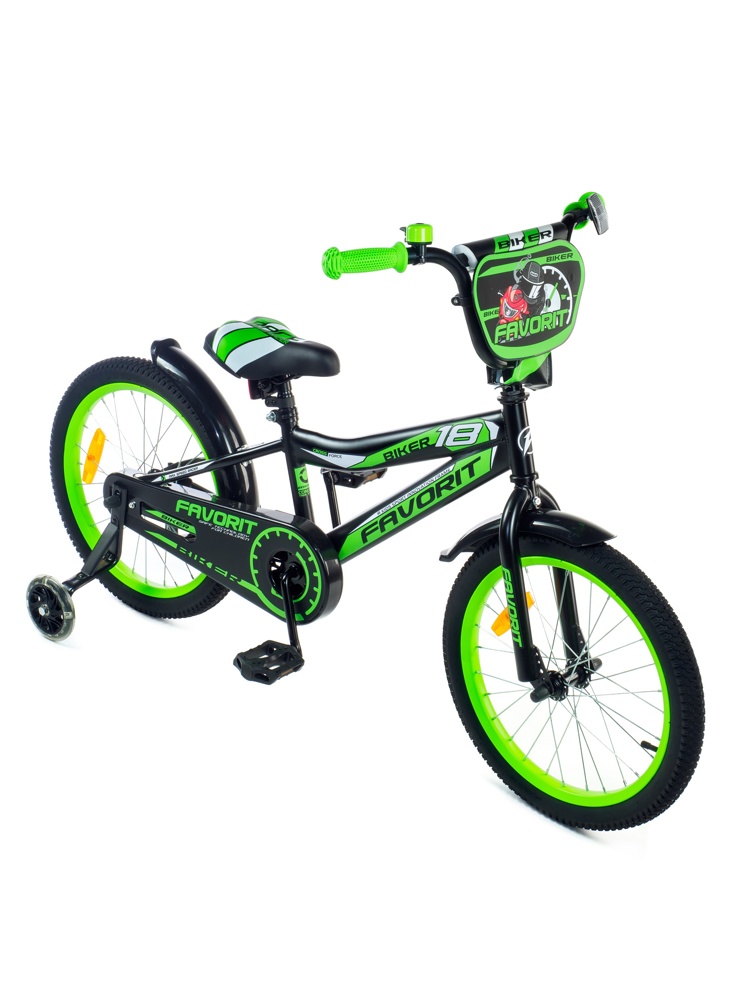 Детский велосипед Favorit Biker 18 BIK-18GN зеленый - фото2