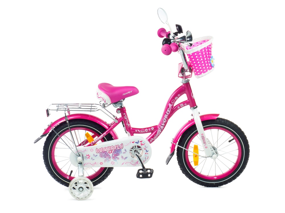 Детский велосипед Favorit Butterfly 14 BUT-14PN розовый/белый