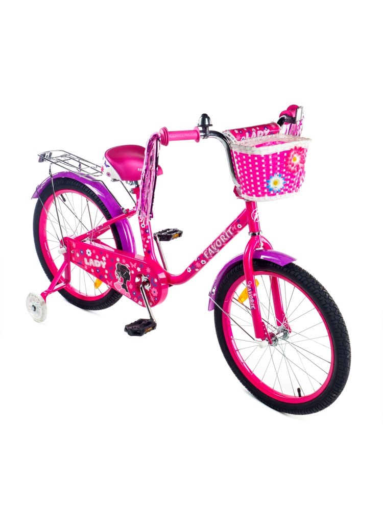 Детский велосипед Favorit Lady 20 LAD-20PN розовый/фиолетовый - фото2