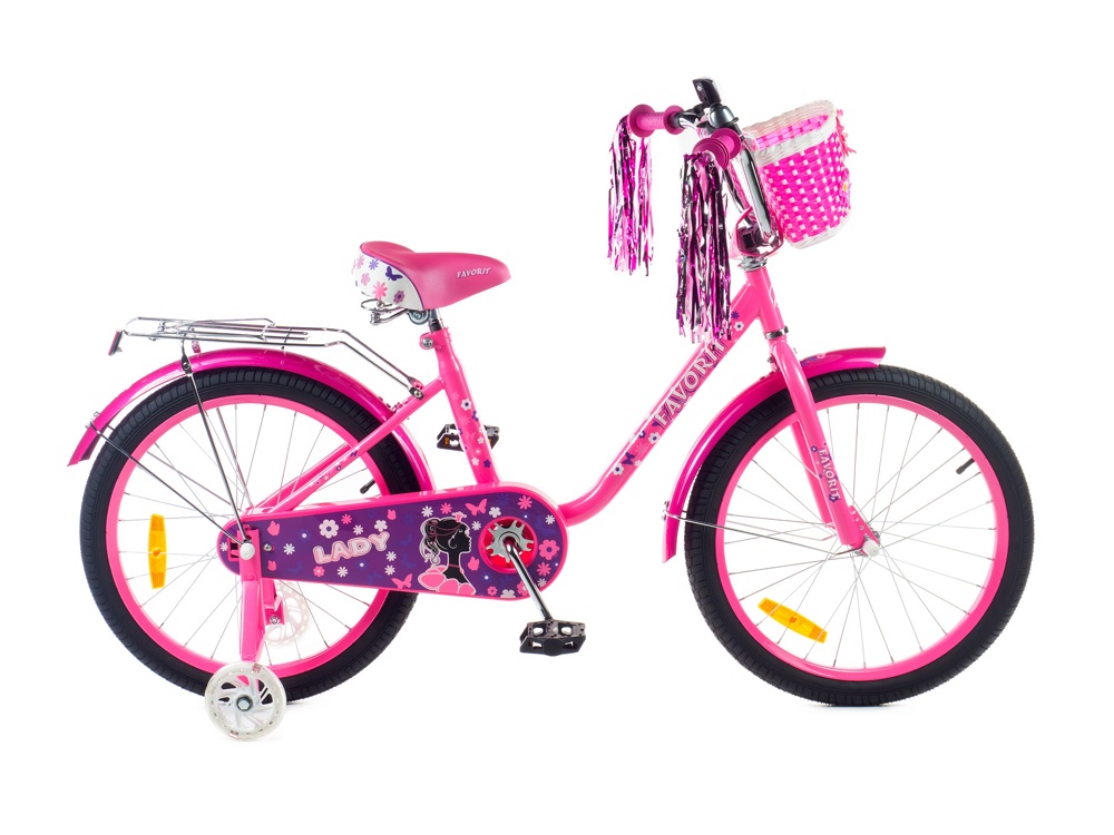 Детский велосипед Favorit Lady 20 LAD-20RS розовый/малиновый