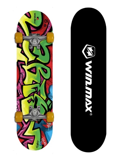Скейтборд WIN.MAX Graffity green WME05015Z3 - фото