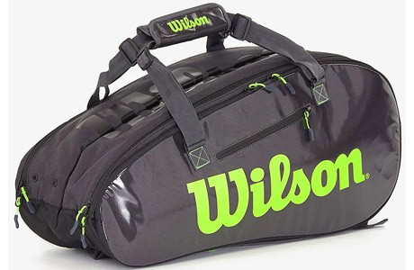 Чехол-сумка для ракеток Wilson Super Tour 2 Comp Large 9 Pack WR8004201001 (черный/зеленый) - фото2