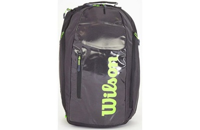 Рюкзак-сумка теннисная Wilson Super Tour Backpack WR8004301001 (черный/зеленый) - фото2