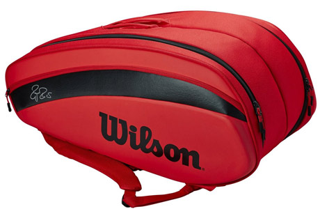Чехол-сумка для ракеток Wilson Federer DNA 12 Pack WR8006001001 (оранжевый/черный) - фото