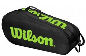 Чехол-сумка для ракеток Wilson Team 2 Comp 6 Pack WR8009601001 (черный/зеленый) - фото