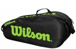 Чехол-сумка для ракеток Wilson Team 2 Comp 6 Pack WR8009601001 (черный/зеленый) - фото2