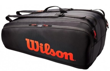 Чехол-сумка для ракеток Wilson Tour 12 Pack WR8011201001 (черный/красный) - фото