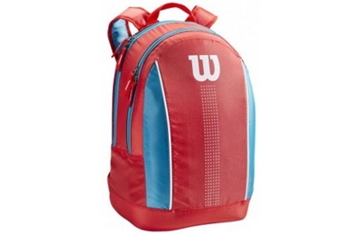 Рюкзак-сумка теннисная Wilson Junior Backpack WR8012904001 (коралловый/голубой/белый) - фото