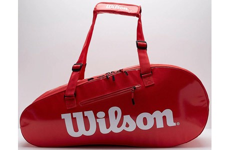 Чехол-сумка для ракеток Wilson Super Tour 2 Comp Small 6 Pack WRZ840803 (красный) - фото