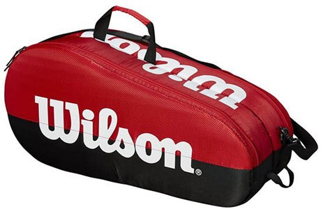 Чехол-сумка для ракеток Wilson Team 2 Comp 6 Pack WRZ857909 (красный/черный) - фото