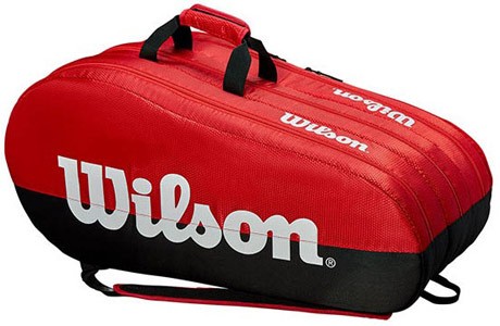 Чехол-сумка для ракеток Wilson Team 3 Comp 15 Pack WRZ857915 (красный/черный) - фото