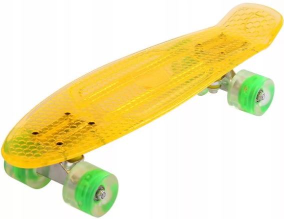 Пенни борд (скейтборд) Relmax GS-SB-X3 Yellow LED с подсветкой - фото