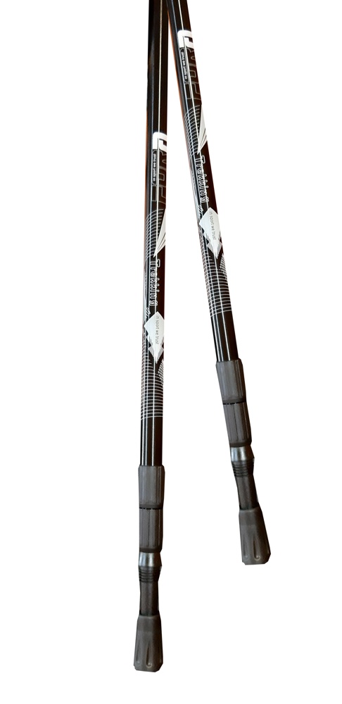 Палки телескопические для скандинавской ходьбы Fora XG-04, 65-135 см черный - фото2
