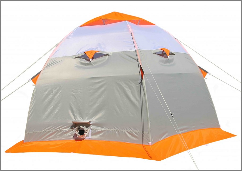 Палатка для зимней рыбалки Лотос 3 (оранжевый) - фото